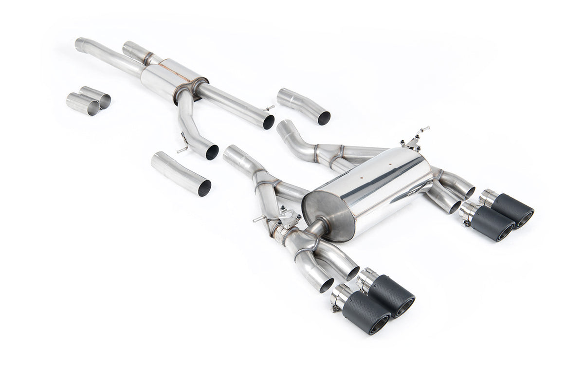 BMW F80 M3/F82 M4 - Race (Louder) Cat-Back Exhaust System with Carbon Trims