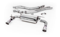 Non-Resonated (Louder) Race Cat-Back Exhaust System with Polished GT-90 Trims