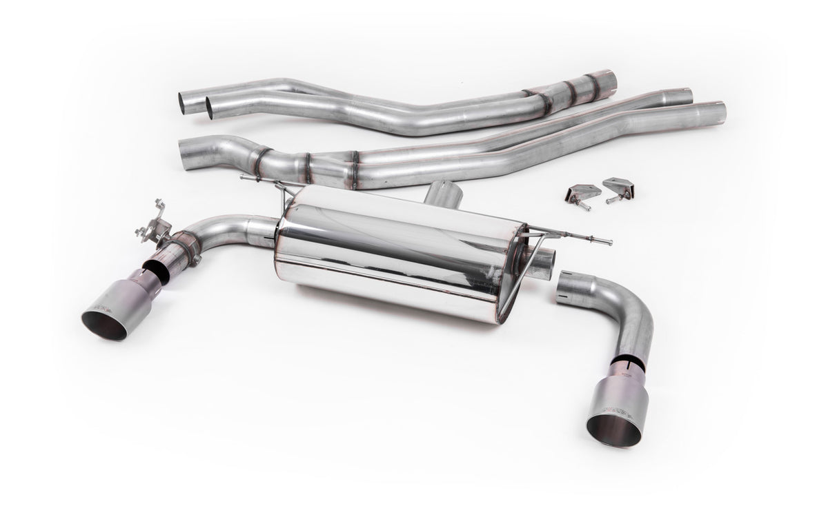 Non-Resonated (Louder) Race Cat-Back Exhaust System with Titanium GT-90 Trims
