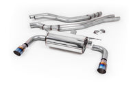 Resonated (Quieter) Cat-Back Exhaust System with Burnt Titanium GT-90 Trims
