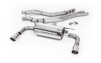 Resonated (Quieter) Cat-Back Exhaust System  with Polished GT-90 Trims