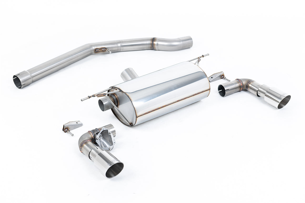 BMW F20/21 M140i - Non-Resonated (Louder) GPF/OPF-Back Exhaust System with Polished GT-90 Trims