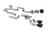 BMW M8 F91/92/93 (GPF Equipped) - OPF/GPF Back System with valved Rear Silencer Bypass  & GT-115 Cerakote Black Trims