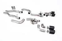 BMW M8 F91/92/93 (GPF Equipped) - OPF/GPF Back System with valved Rear Silencer Bypass & JET-115 Carbon Trims