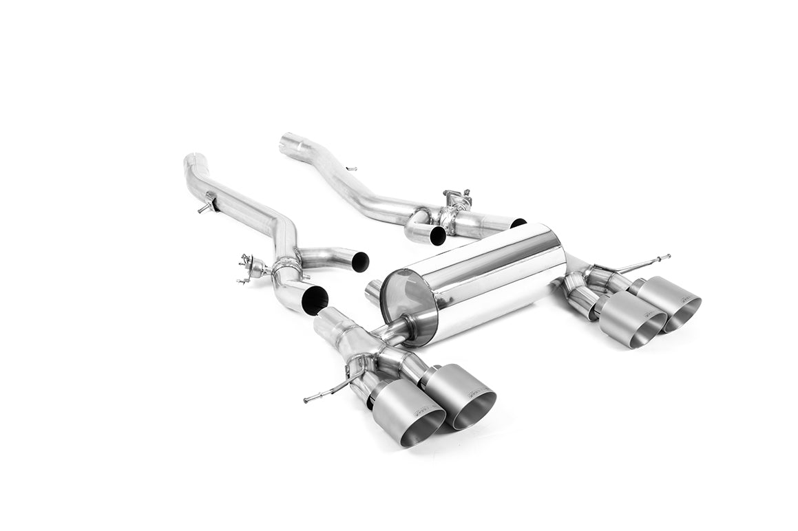 BMW G87 M2 - Axle Back - Centre Resonator Back System with GT-115 Brushed Titanium Trims