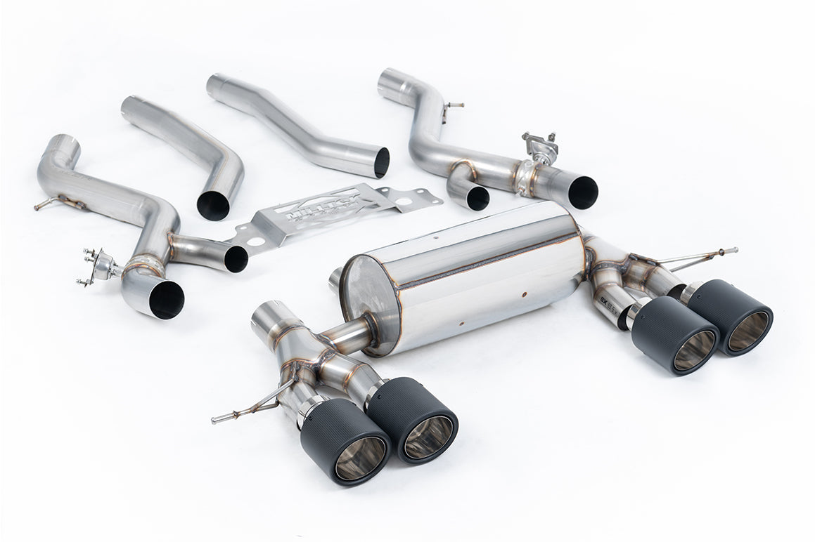 BMW G87 M2 - OPF/GPF Back with Centre Resonator Bypass &amp; JET-115 Carbon Fibre Trims