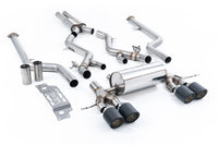 BMW G87 M2 - Cat-Back Resonated, Including Resonated 3" GPF Bypass - with JET-115 Carbon Trims