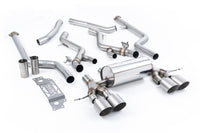 BMW G87 M2 - Non Resonated Cat-Back with Brushed Titanium Trims (Removes Secondary Cats)