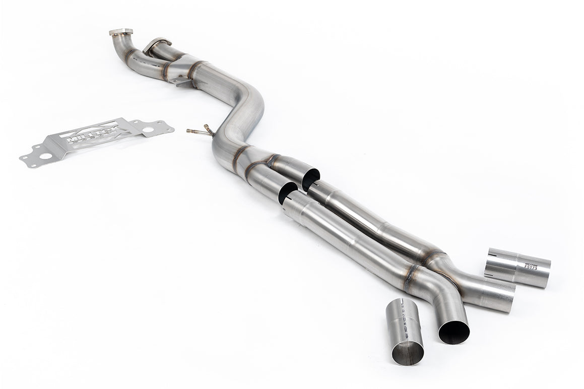 BMW G87 M2 - 4" OPF/GPF Bypass Single Pipe 102mm - with X-Pipe to Milltek Axle Back Only