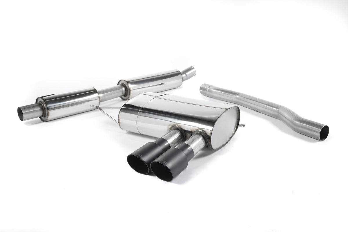 Mini Cooper S F56 - Resonated (Quieter) Cat-Back Exhaust System with Cerakote Black Tips