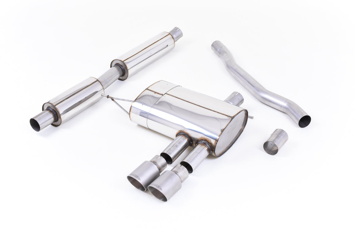 Mini Cooper S F56 - Resonated (Quieter) Cat-Back Exhaust System with Titanium Tips
