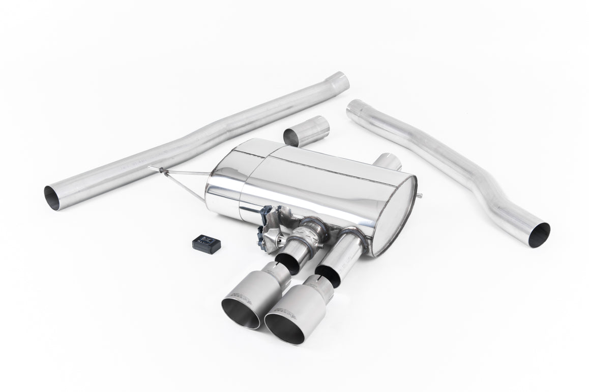 Mini Cooper S F56 - Valved &amp; Non-Resonated (Louder) Cat-Back Exhaust System with Titanium Tips