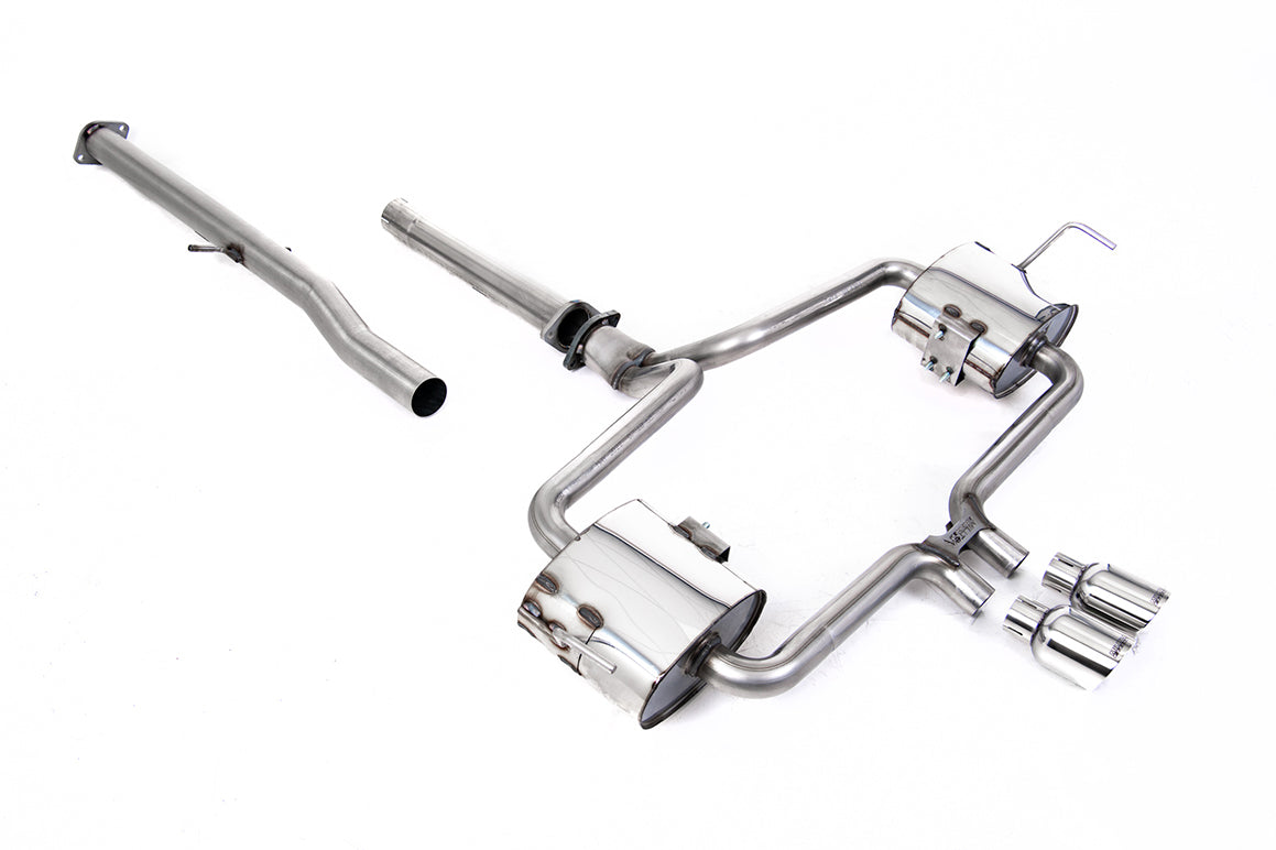 Mini Cooper S R53 - Non-resonated (louder) Cat Back Exhaust System with Polished Trims